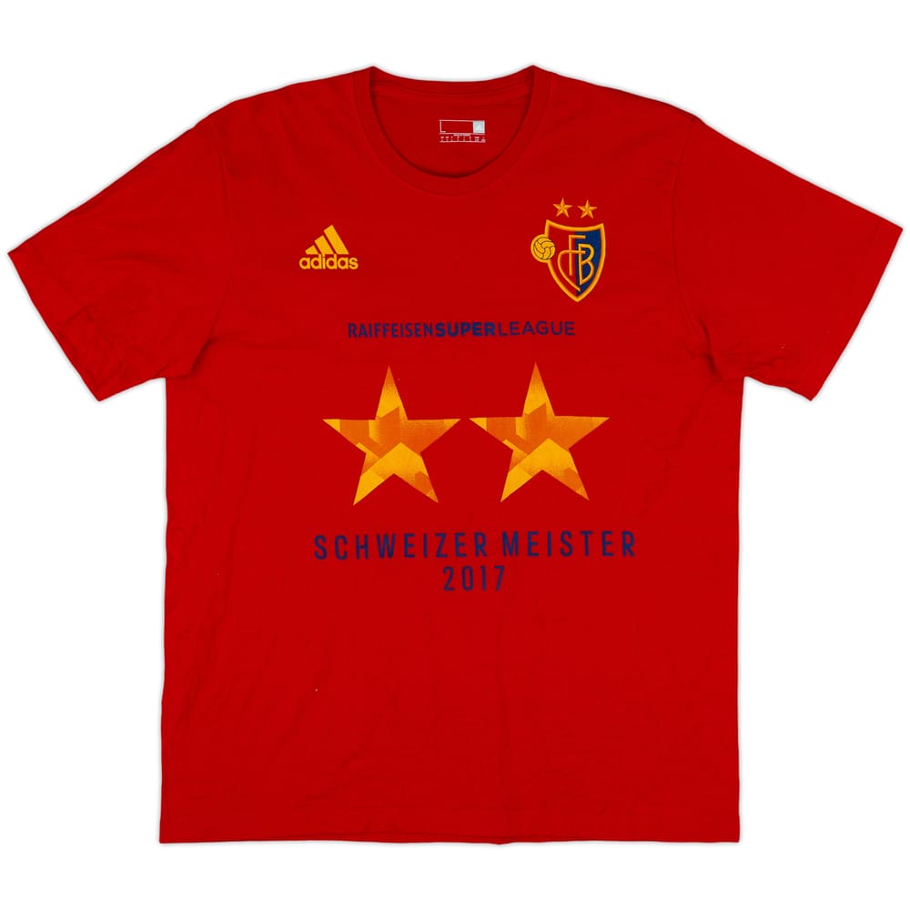 2016-17 FC Basel adidas 'Swiss Champions' Cotton Tee - 10/10 - (L)