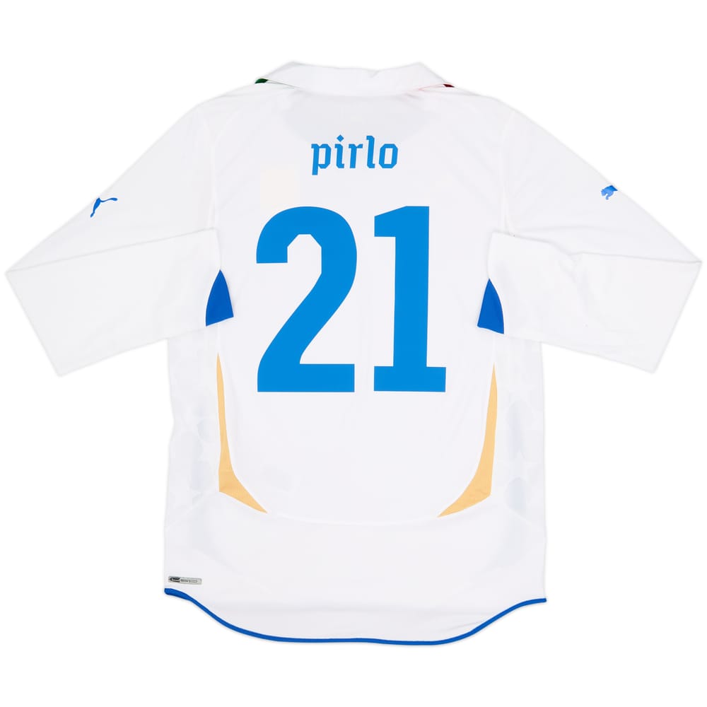2010-12 Italy Away L/S Shirt Pirlo #21 - 8/10 - (M)