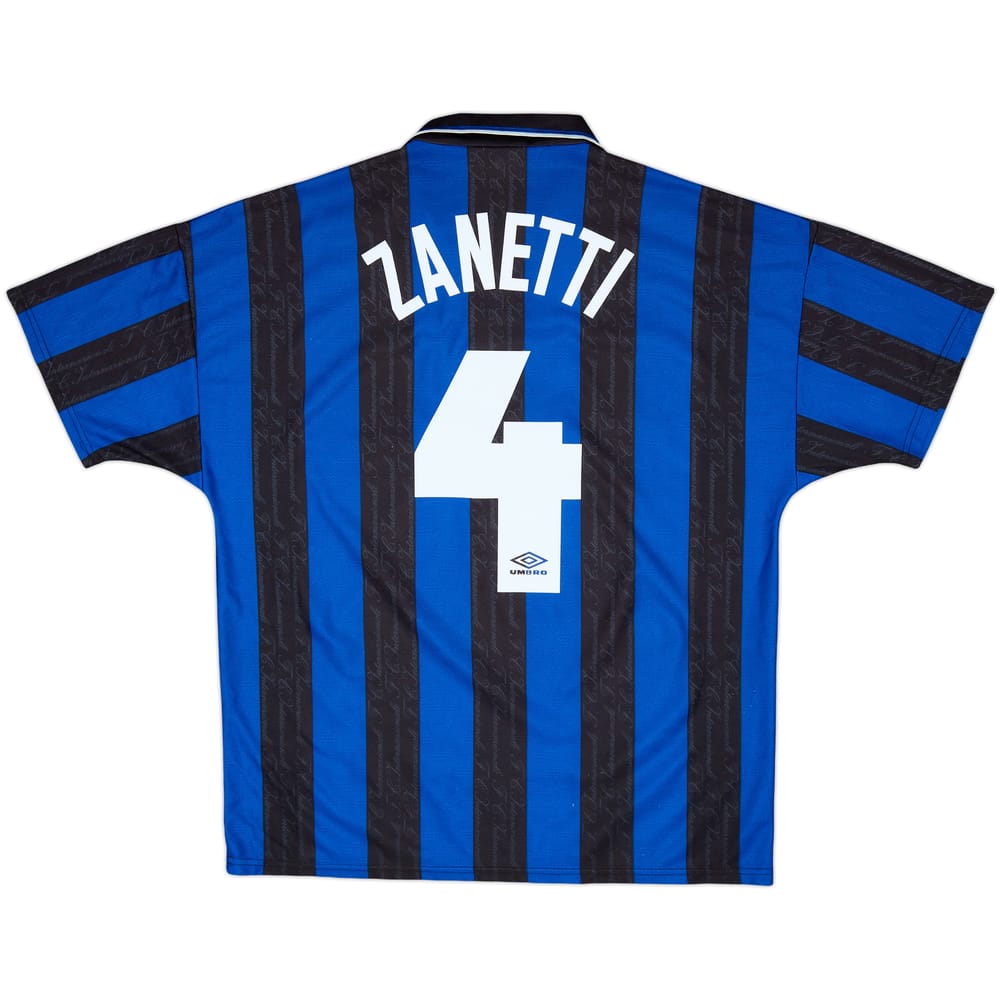 1996-97 Inter Milan Home Shirt Zanetti #4 - 8/10 - (L)