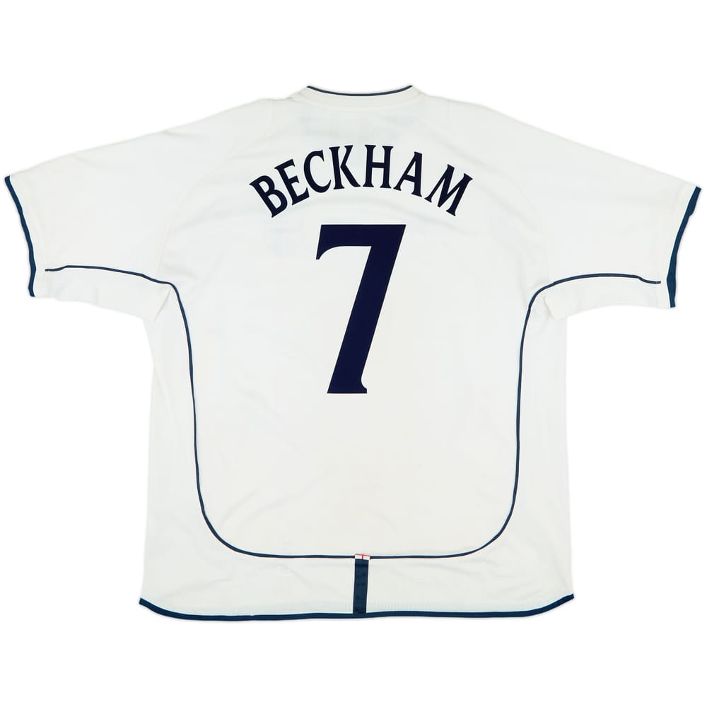 2001-03 England Home Shirt Beckham #7 - 6/10 - (XXL)