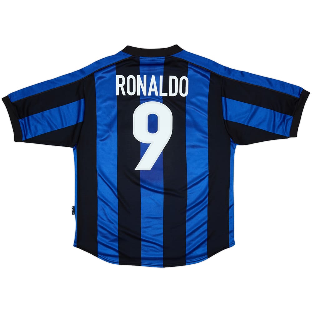 1999-00 Inter Milan Home Shirt Ronaldo #9 - 8/10 - (L)