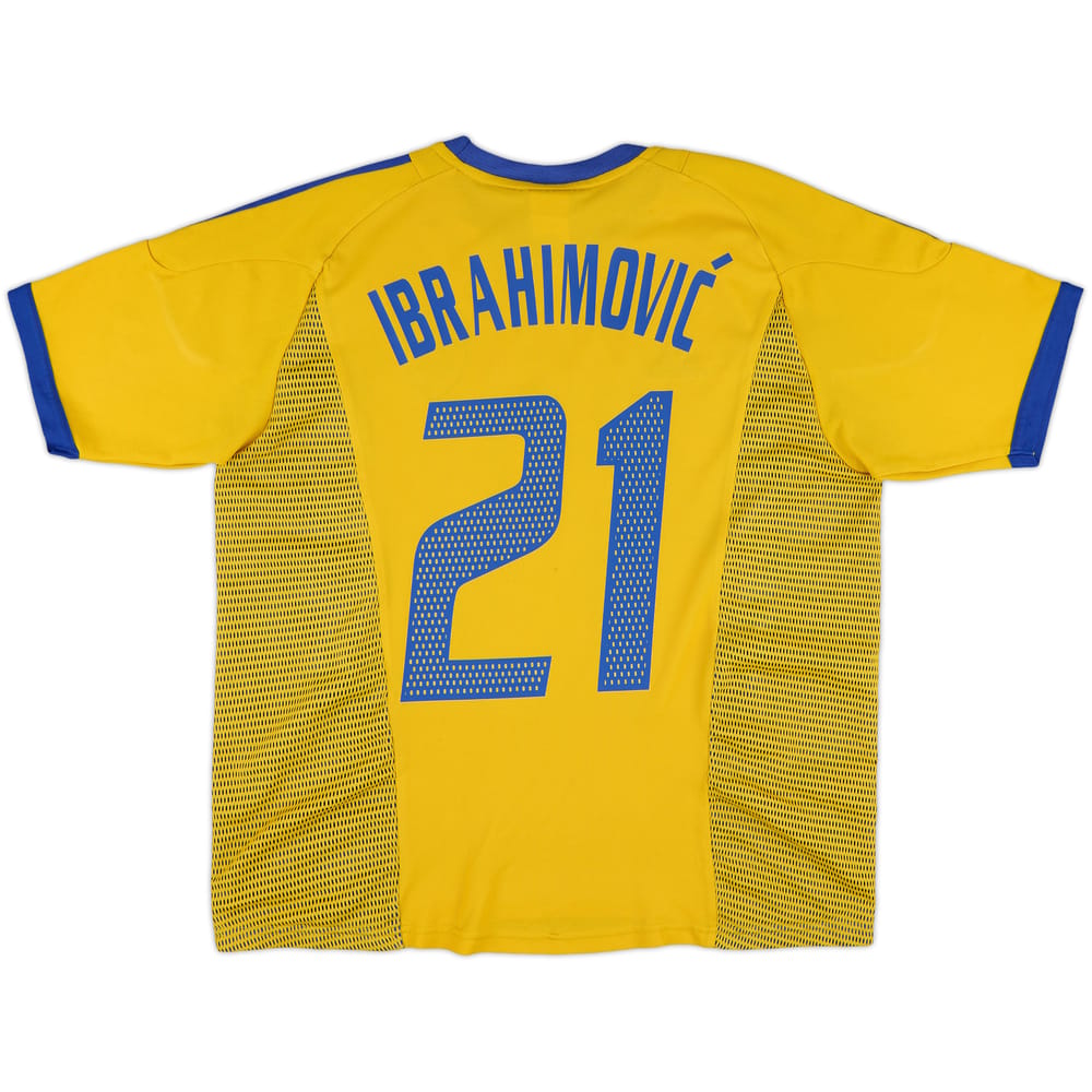 2002-03 Sweden Home Shirt Ibrahimovic #21 - 5/10 - (L)