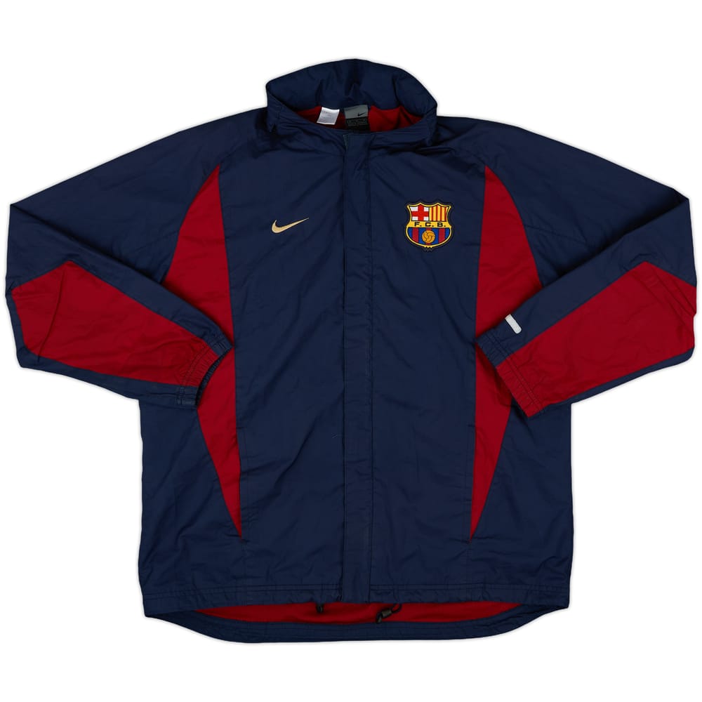 2002-03 Barcelona Nike Hooded Rain Jacket - 8/10 - (M)