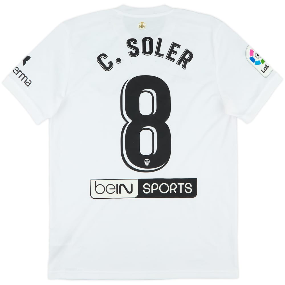 2018-19 Valencia Centenary Home Shirt C.Soler #8 - 7/10 - (M)