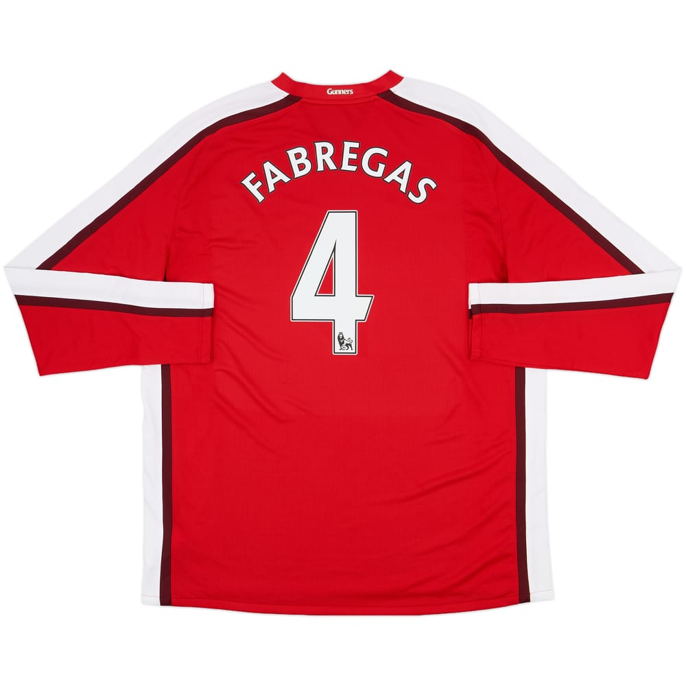 2008-10 Arsenal Home L/S Shirt Fabregas #4 - 6/10 - (XXL)