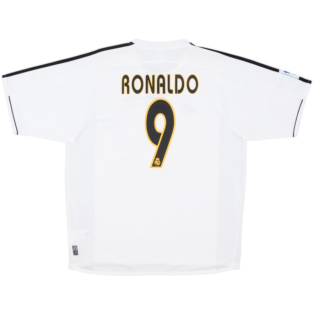 2003-04 Real Madrid Home Shirt Ronaldo #9 - 9/10 - (L)