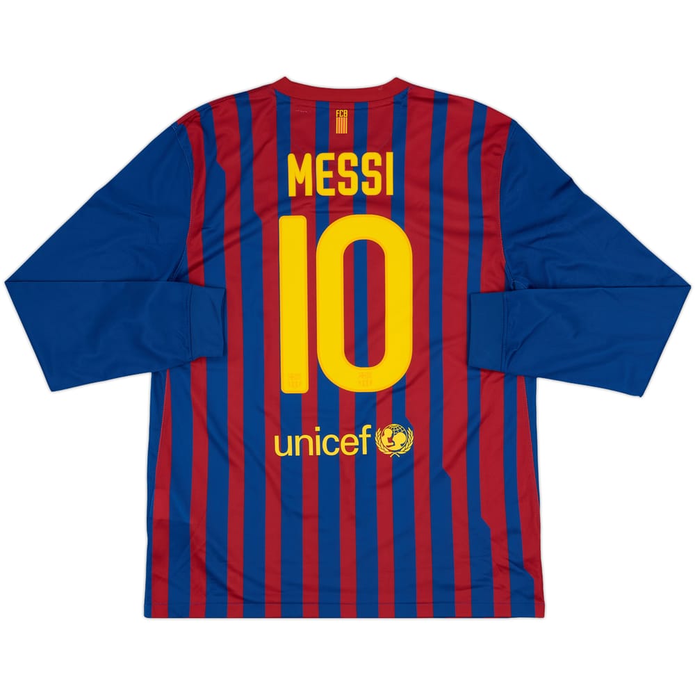 2011-12 Barcelona Home L/S Shirt Messi #10 - 8/10 - (L)