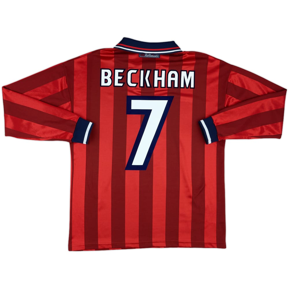1997-99 England Away Shirt Beckham #7 - 10/10 - (M)