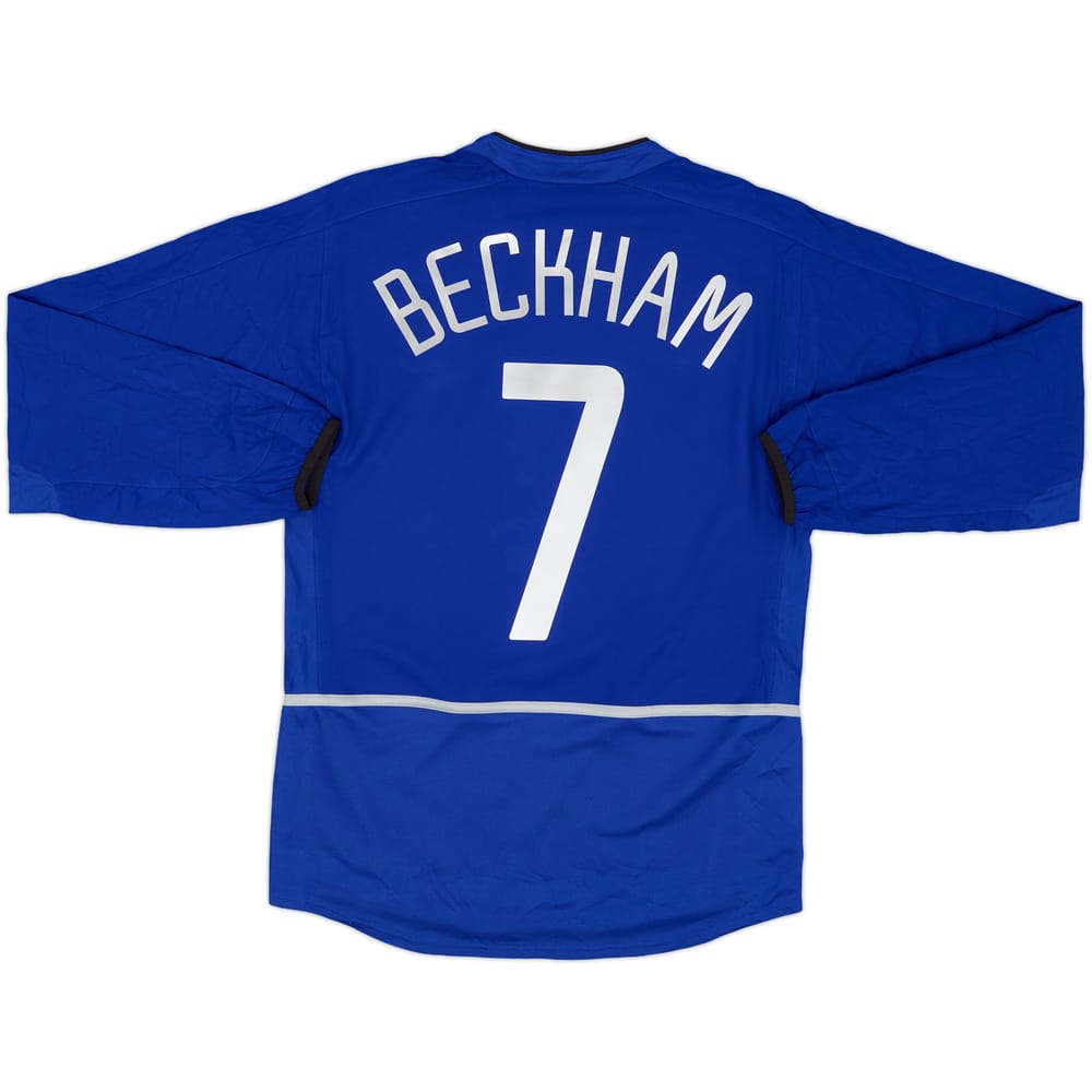 2002-03 Manchester United Third L/S Shirt Beckham #7 - 9/10 - (S)
