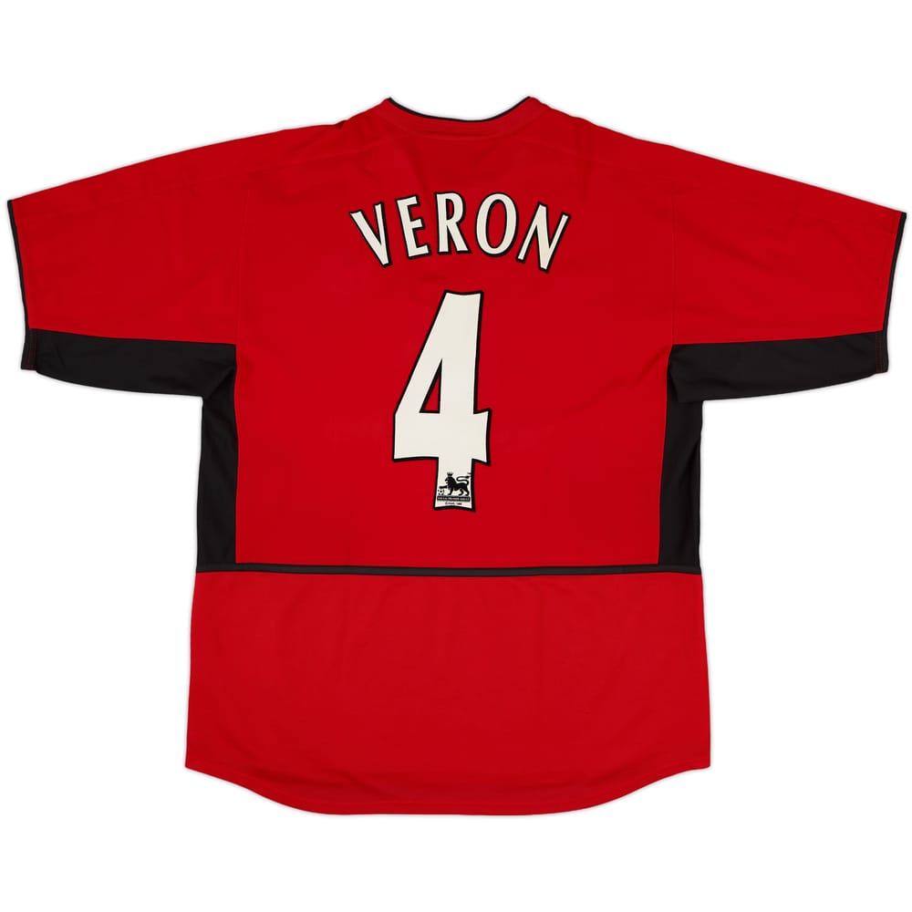 2002-04 Manchester United Home Shirt Veron #4 - 8/10 - (L)