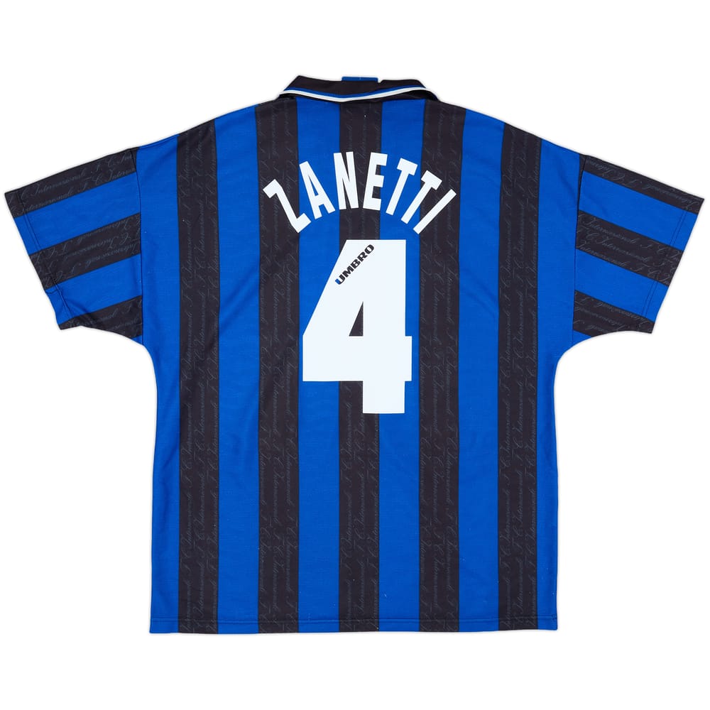 1996-97 Inter Milan Home Shirt Zanetti #4 - 8/10 - (L)