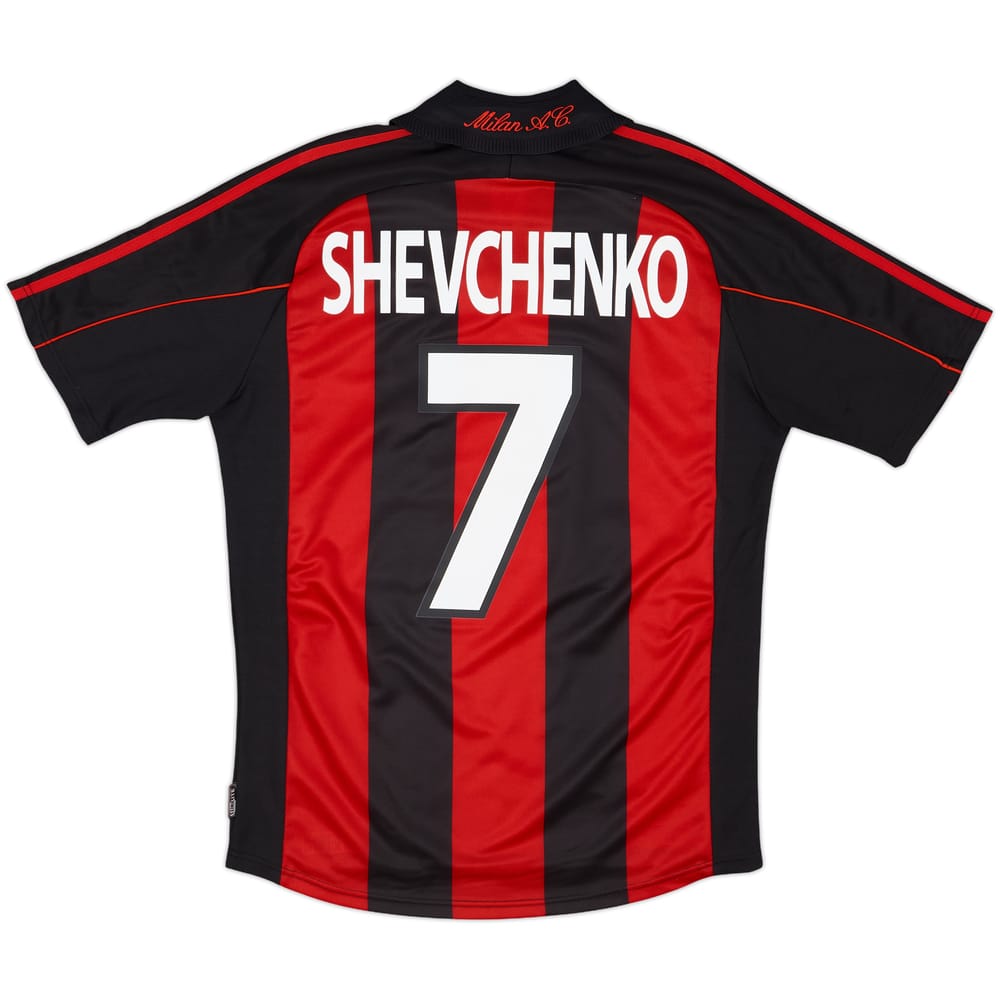 2000-02 AC Milan Home Shirt Shevchenko #7 - 7/10 - (S)