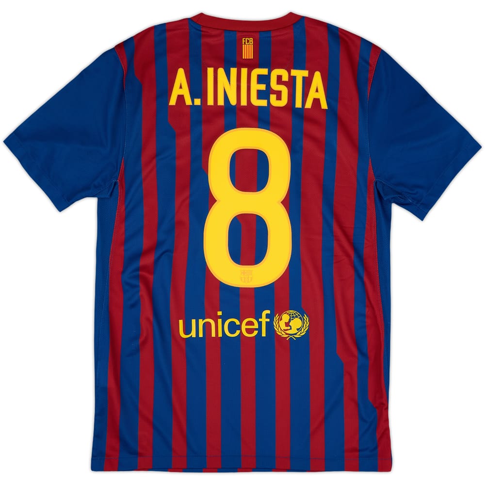 2011-12 Barcelona Home Shirt A.Iniesta #8 - 7/10 - (S)
