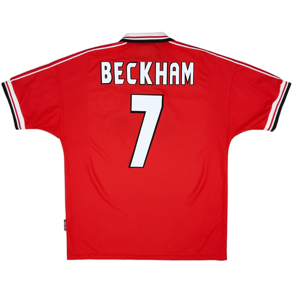 1998-00 Manchester United Home Shirt Beckham #7 - 9/10 - (L)