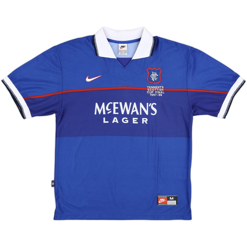 1997-99 Rangers Home Tennents Cup Final Shirt - 9/10 (M)