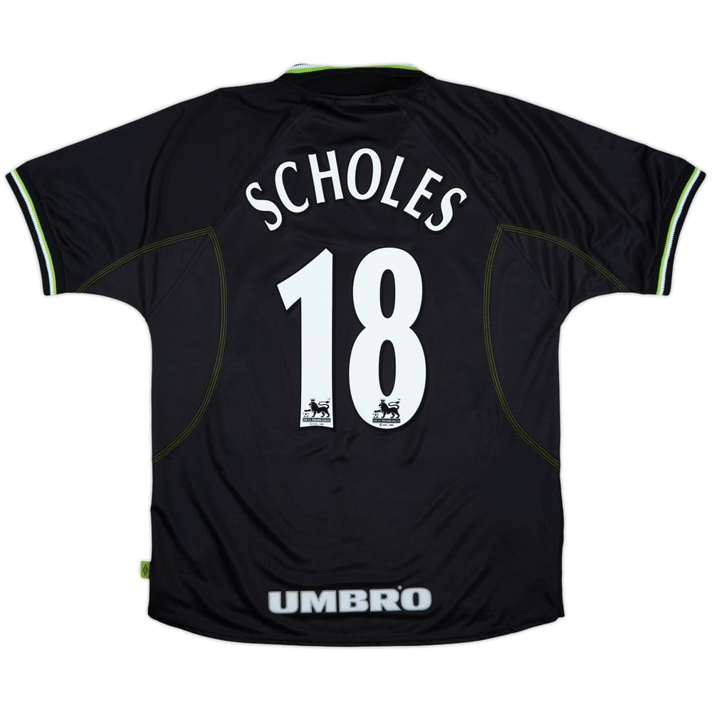 1998-99 Manchester United Third Shirt Scholes #18 - 8/10 - (L)