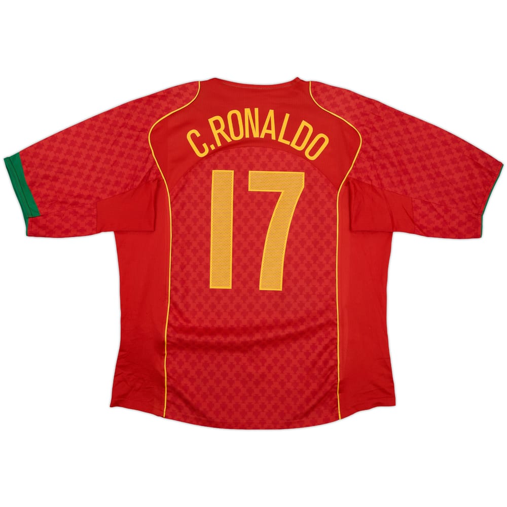 2004-06 Portugal Home Shirt C.Ronaldo #17 - 8/10 - (XL)
