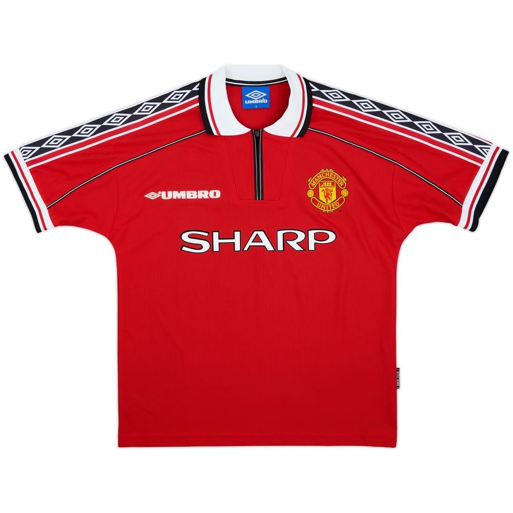 1998-00 Manchester United Home Shirt - 9/10 - (Y)