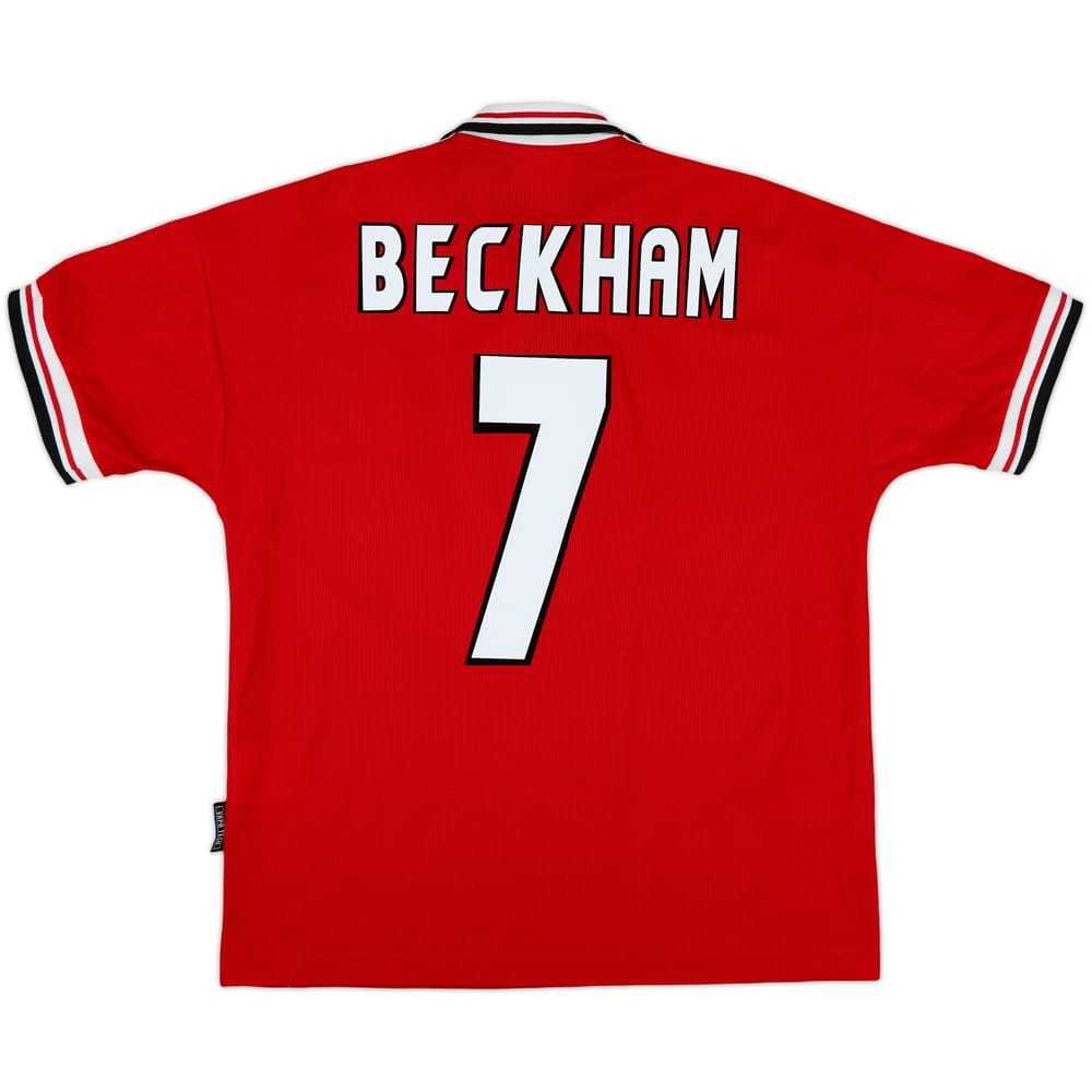 1998-00 Manchester United Home Shirt Beckham #7 - 8/10 - (M)