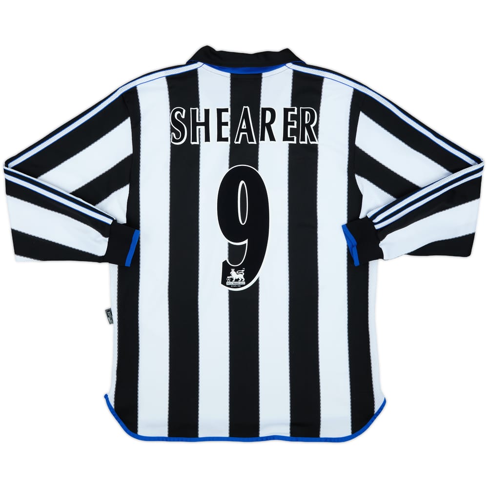 2000-01 Newcastle Home L/S Shirt Shearer #9 - 8/10 - (L)