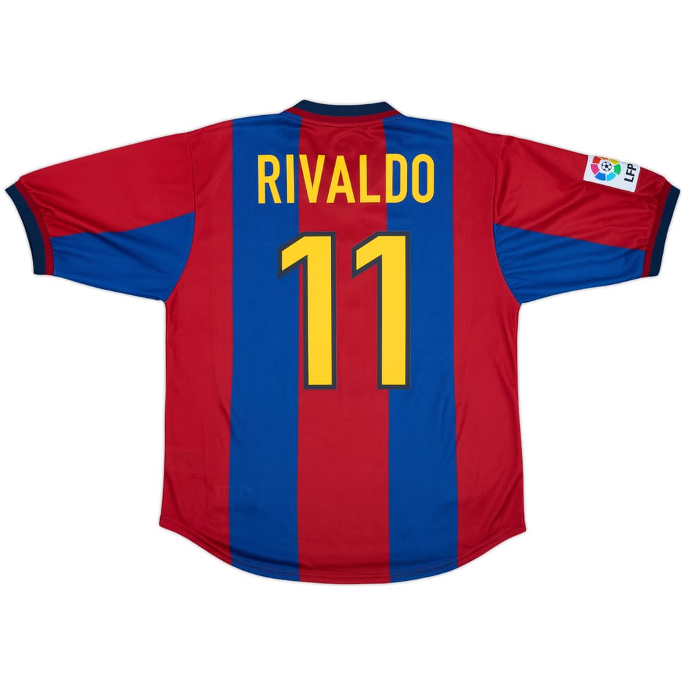 1998-00 Barcelona Home Shirt Rivaldo #11 - 8/10 - (M)