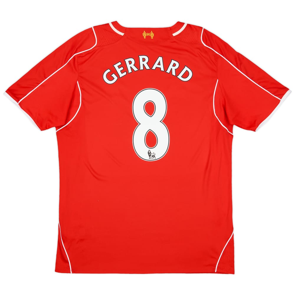 2014-15 Liverpool Home Shirt Gerrard #8 - 5/10 - (XL)