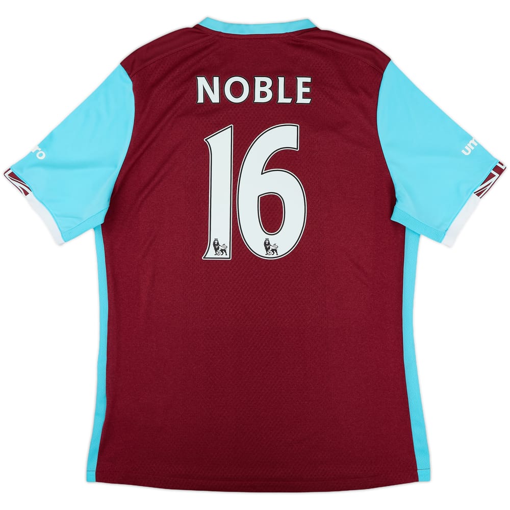 2016-17 West Ham Home Shirt Noble #16 - 9/10 - (XL)