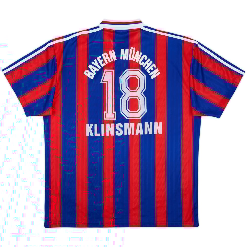 1995-97 Bayern Munich Home Shirt Klinsmann #18 - 8/10 - (XL)