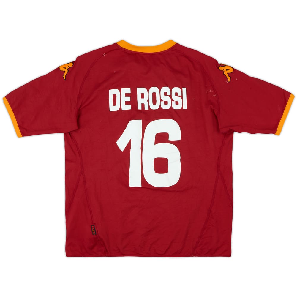 2007-08 Roma Home Shirt De Rossi #16 - 6/10 - (XL)