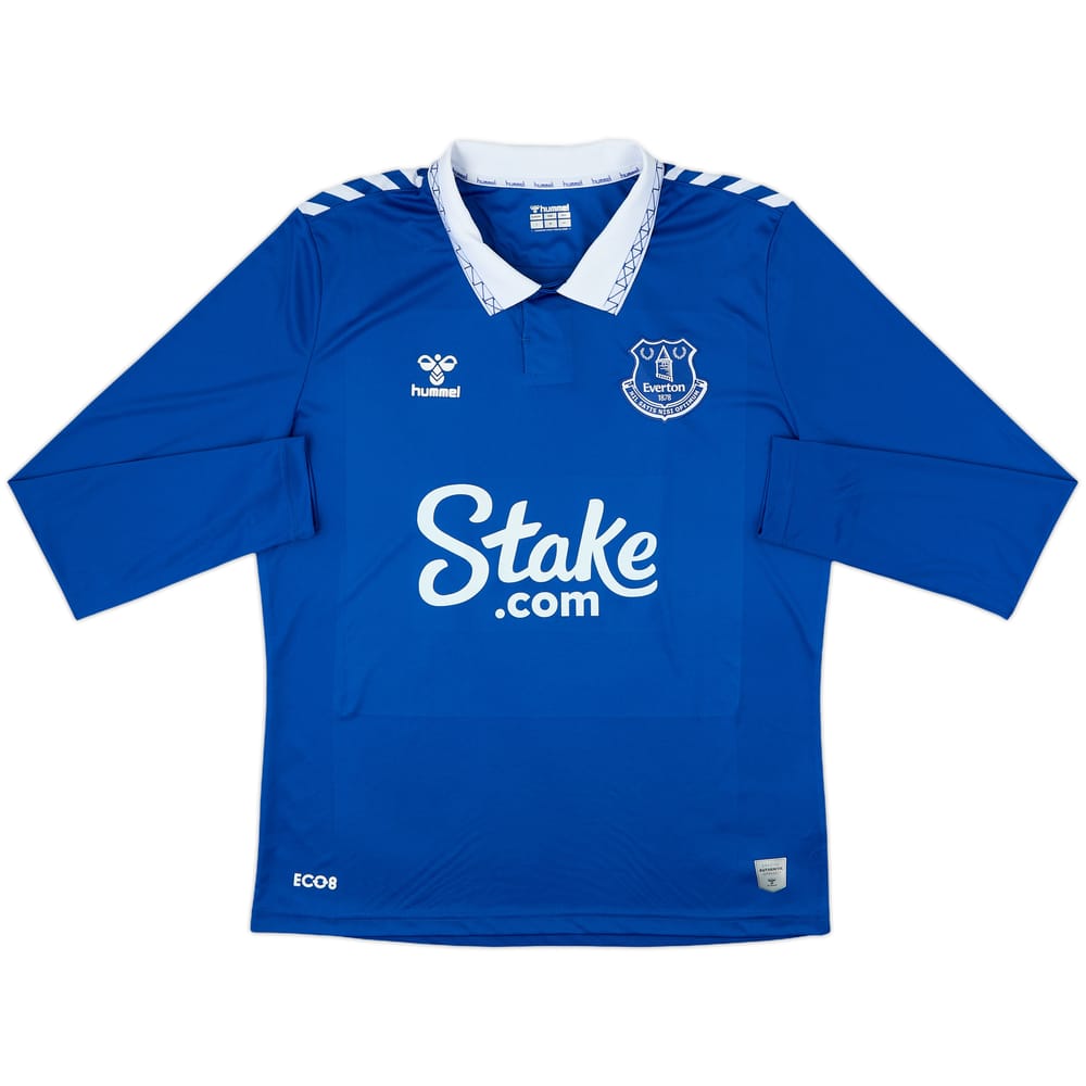 2023-24 Everton Home L/S Shirt - 10/10 - (L)