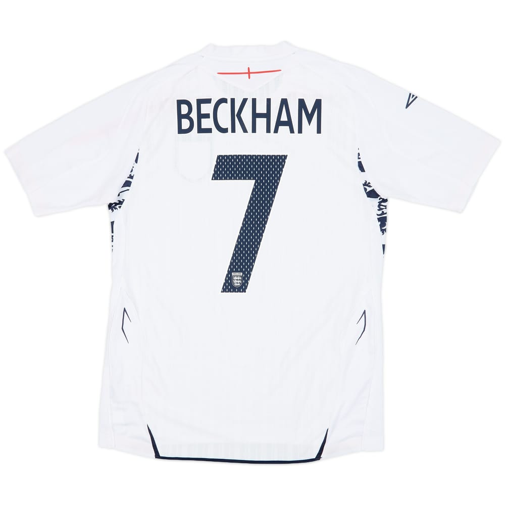 2007-09 England Home Shirt Beckham #7 - 6/10 - (M)