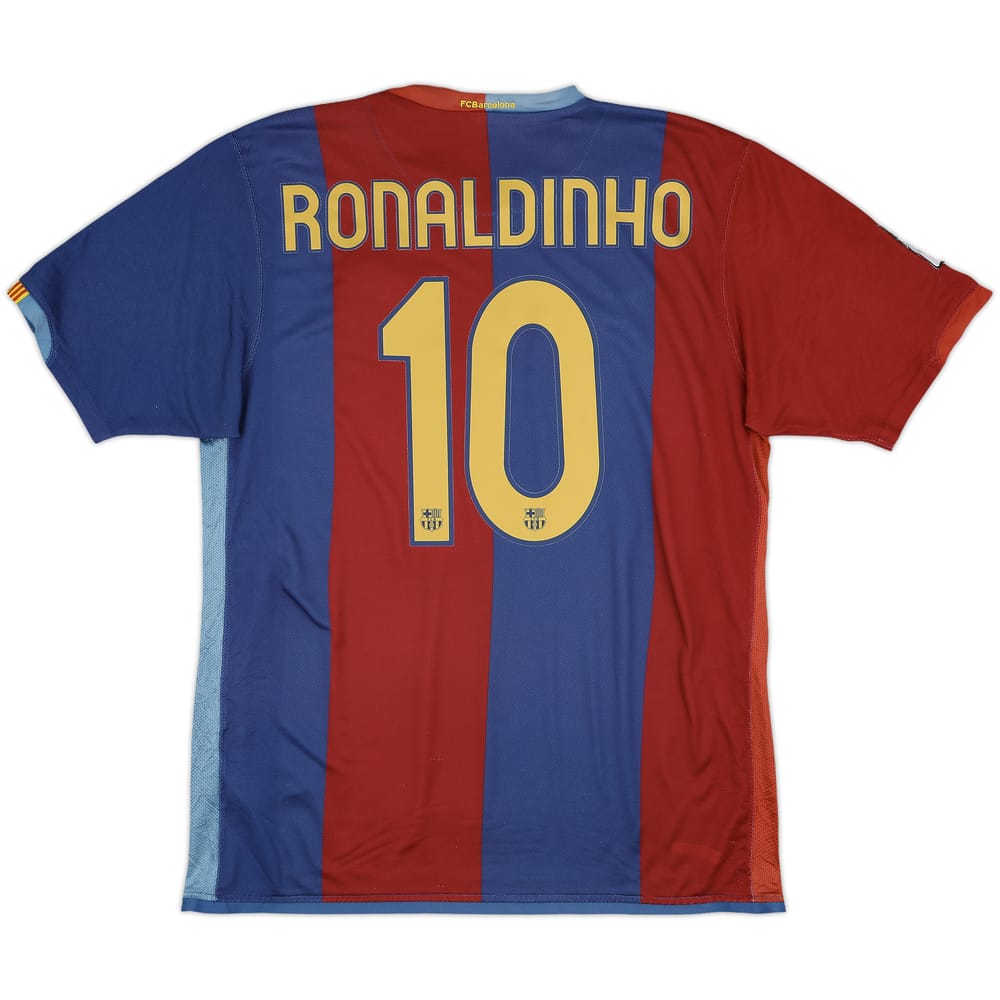 2006-07 Barcelona Home Shirt Ronaldinho #10 - 5/10 - (L)