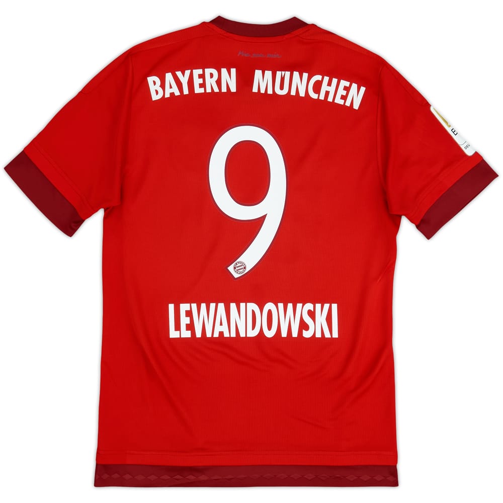 2015-16 Bayern Munich Home Shirt Lewandowski #9 - 8/10 - (S)