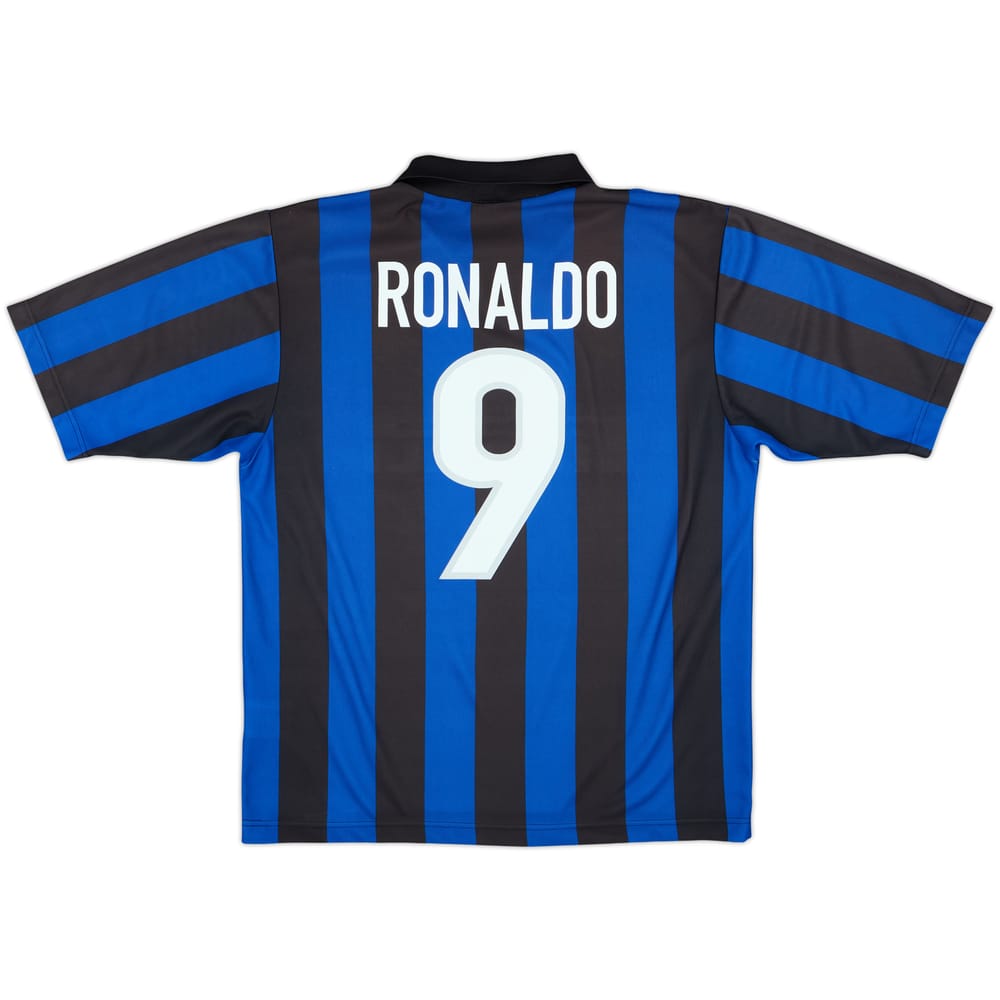 1998-99 Inter Milan Basic Home Shirt Ronaldo #9 - 9/10 - (M)