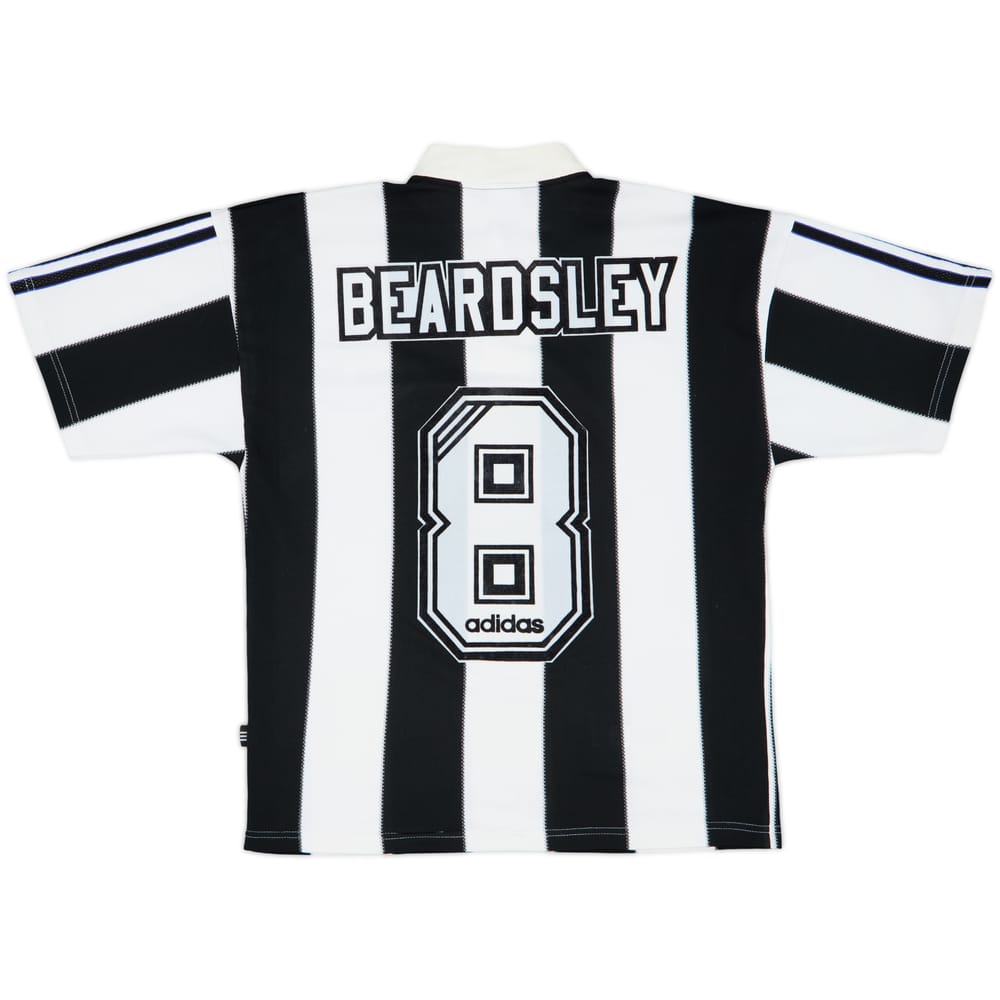 1995-97 Newcastle Home Shirt Beardsley #8 - 8/10 - (S)