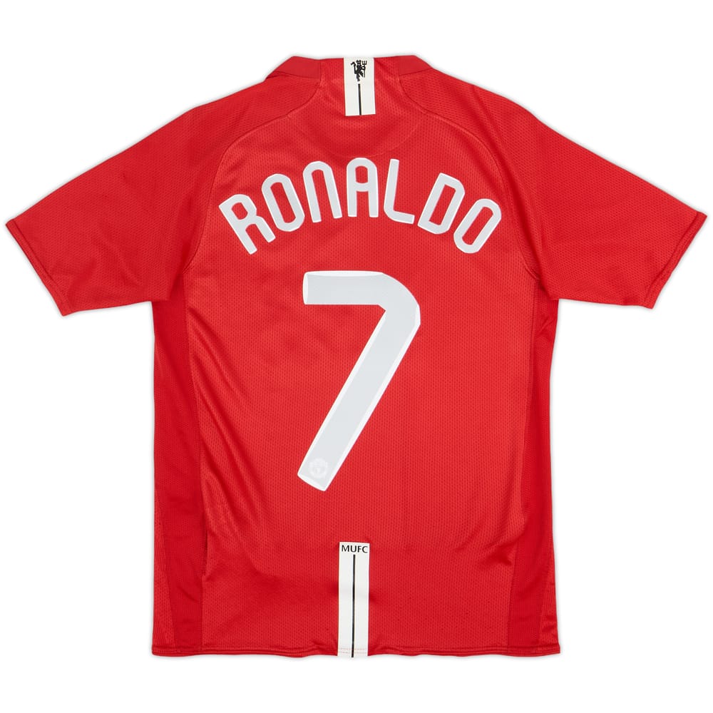 2007-09 Manchester United Home Shirt Ronaldo #7 - 7/10 - (15-16 Years)