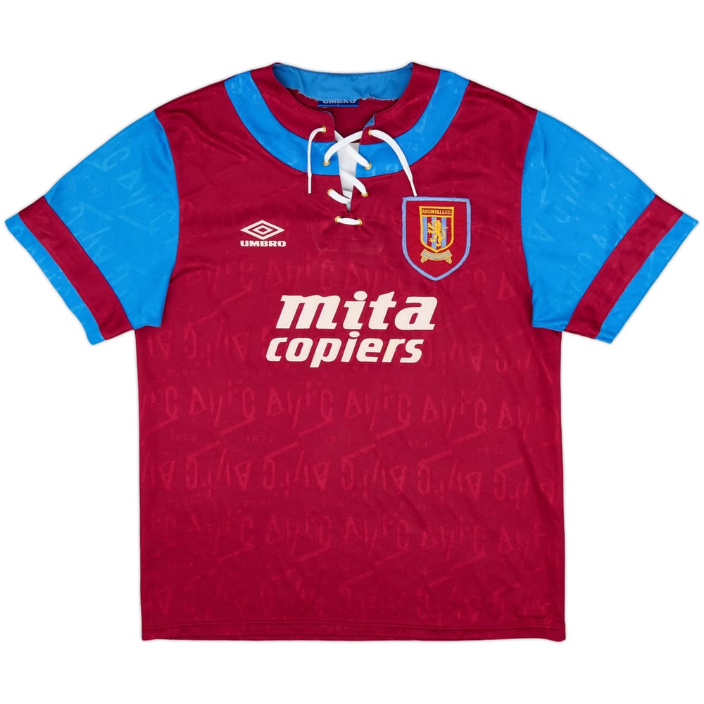 1992-93 Aston Villa Home Shirt - 9/10 - (L)