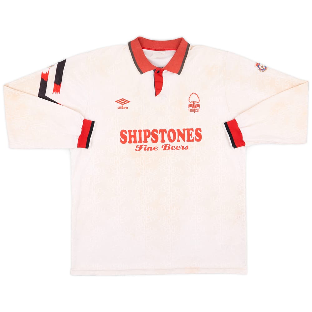 1991-92 Nottingham Forest Match Issue Away L/S Shirt #8