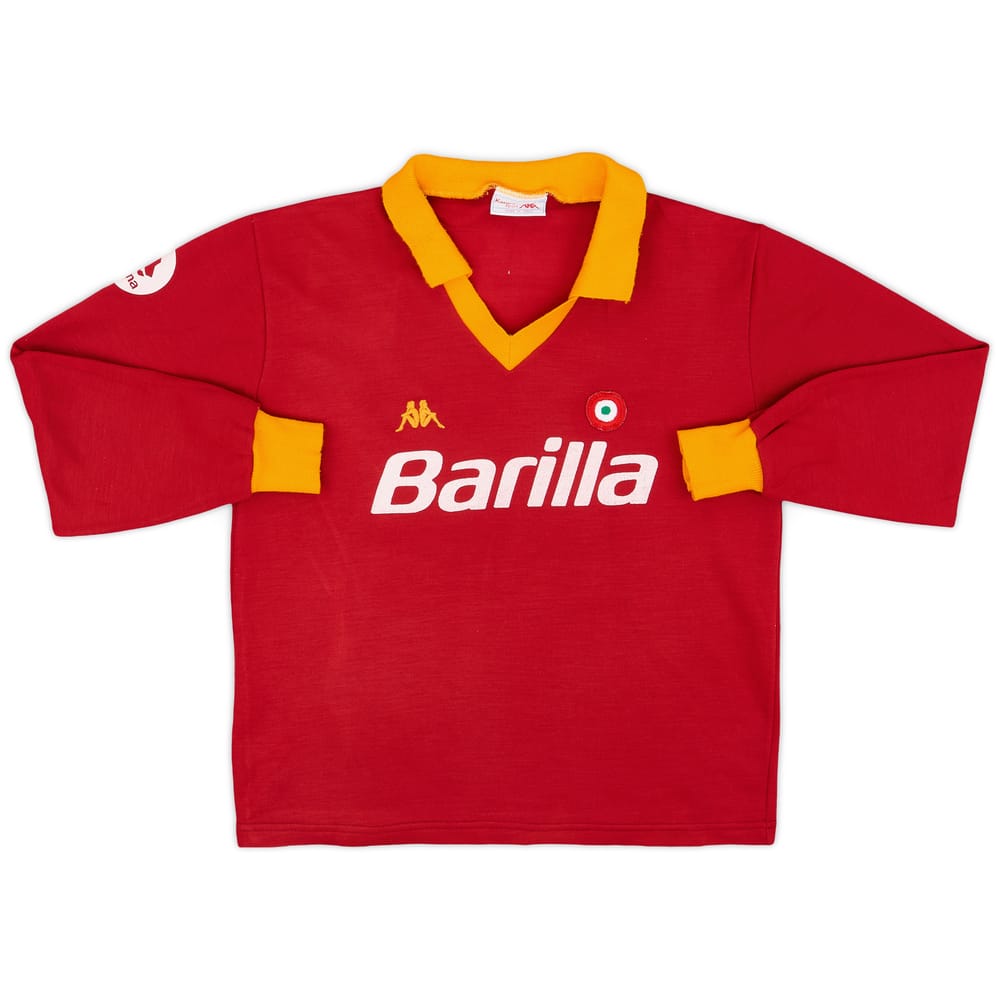 1984-85 Roma Home L/S Shirt #7 - 4/10 - (S)