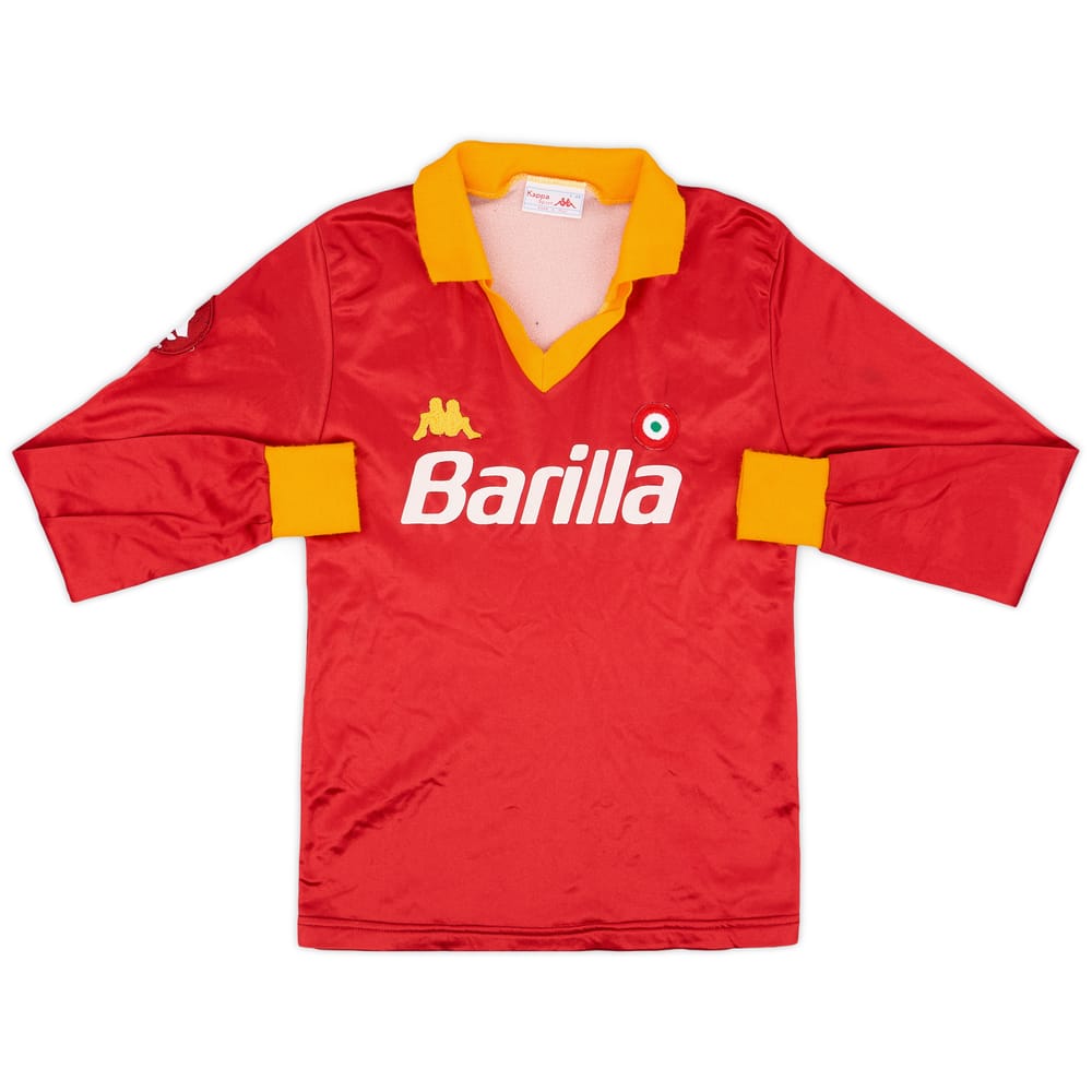 1984-85 Roma Match Issue Home L/S Shirt #5