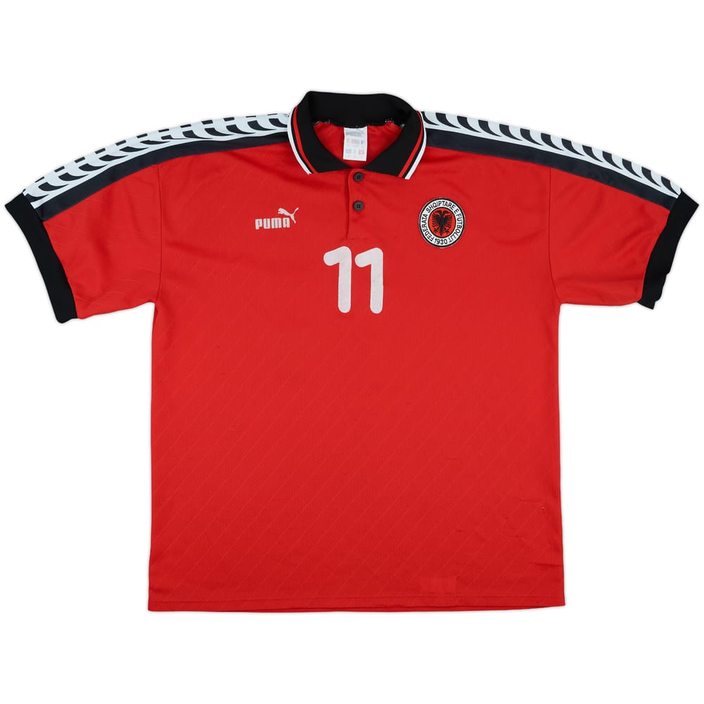 1996-98 Albania Match Issue Home Shirt #11