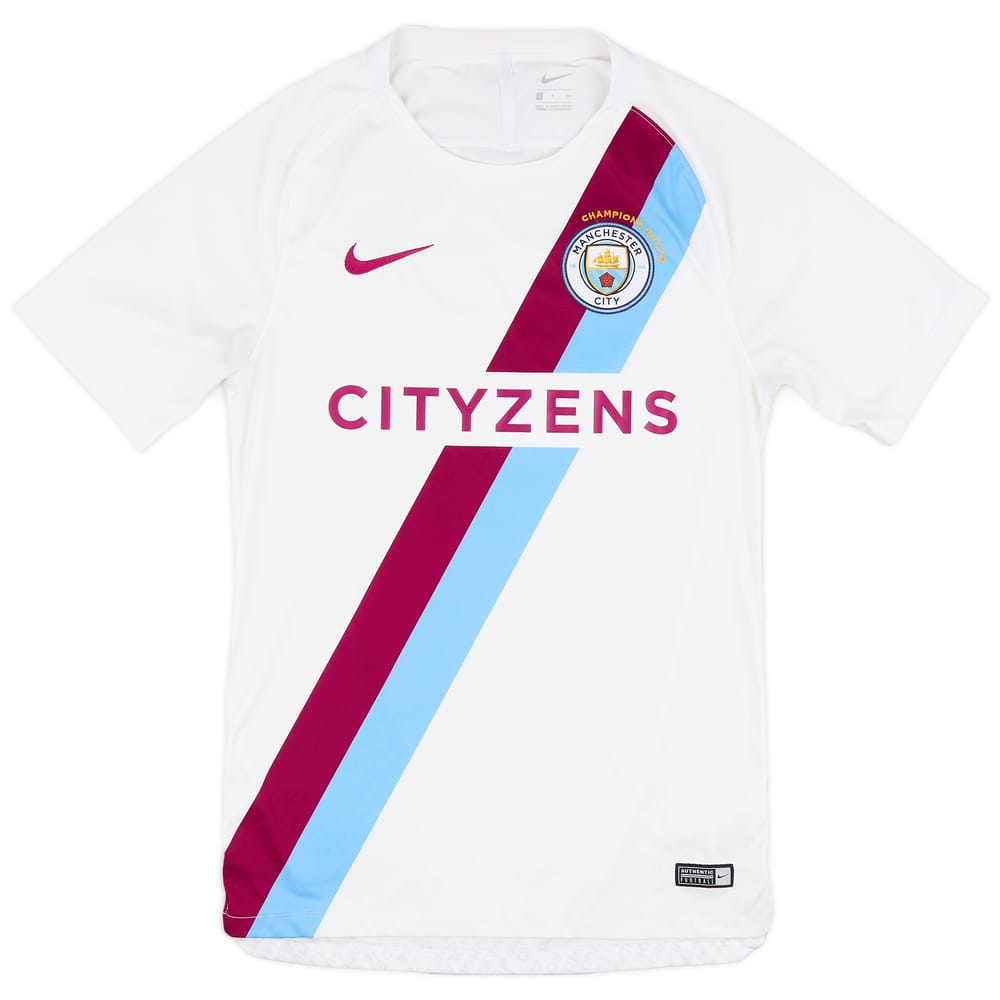 2018-19 Manchester City Champions 2017/18; Limited Edition Pre-Match Shirt - 8/10 - (S)