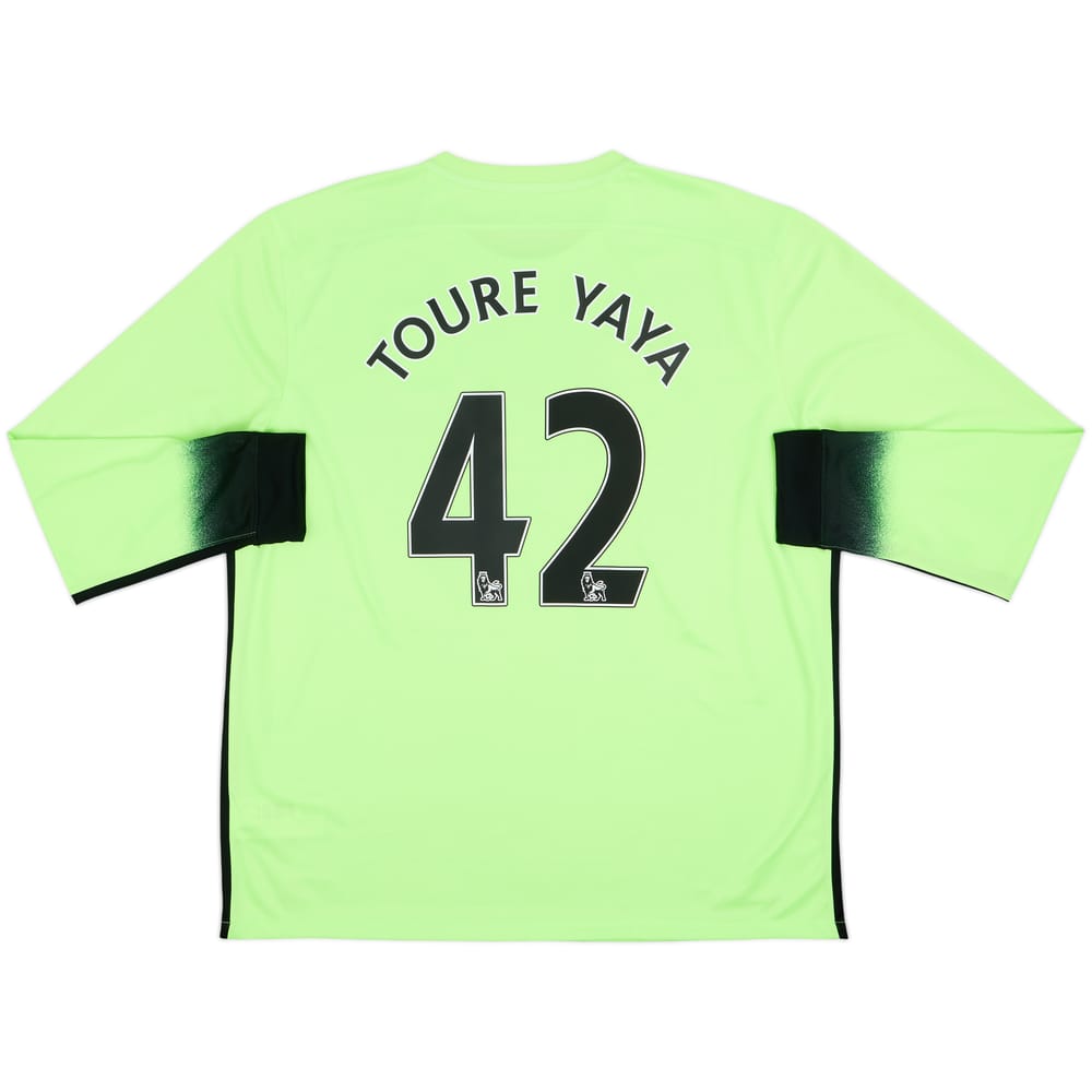 2015-16 Manchester City Third L/S Shirt Toure Yaya #42 - 10/10 - (XXL)