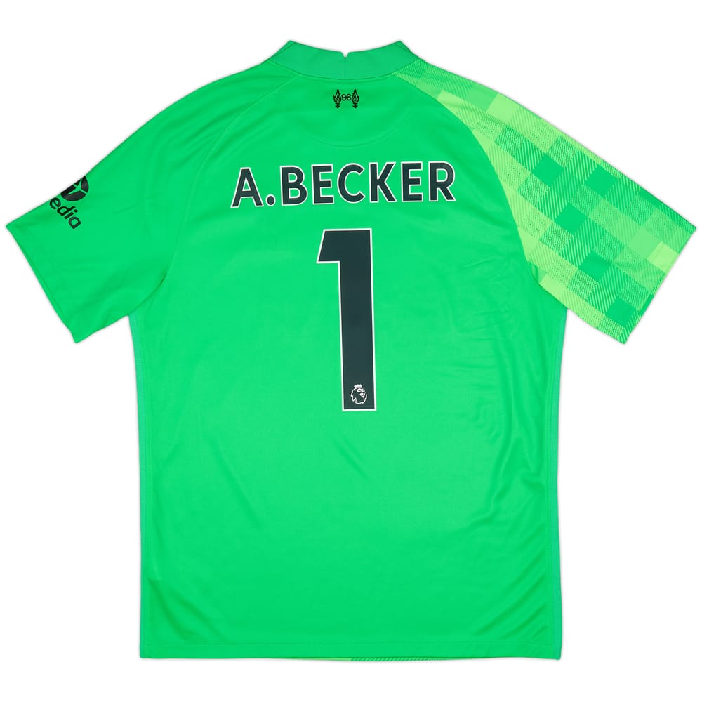 2021-22 Liverpool GK S/S Shirt A.Becker #1 - 10/10 - (L)