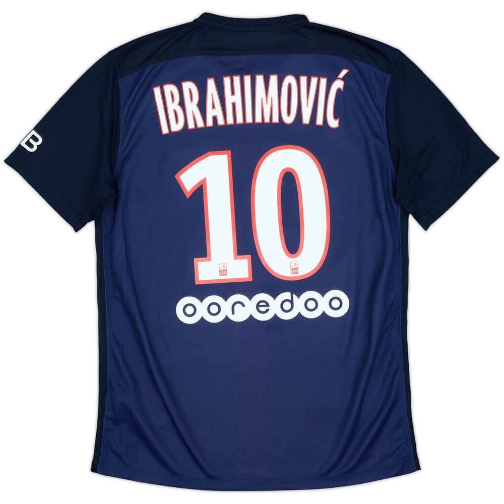 2015-16 Paris Saint-Germain Home Shirt Ibrahimovic #10 - 9/10 - (M)