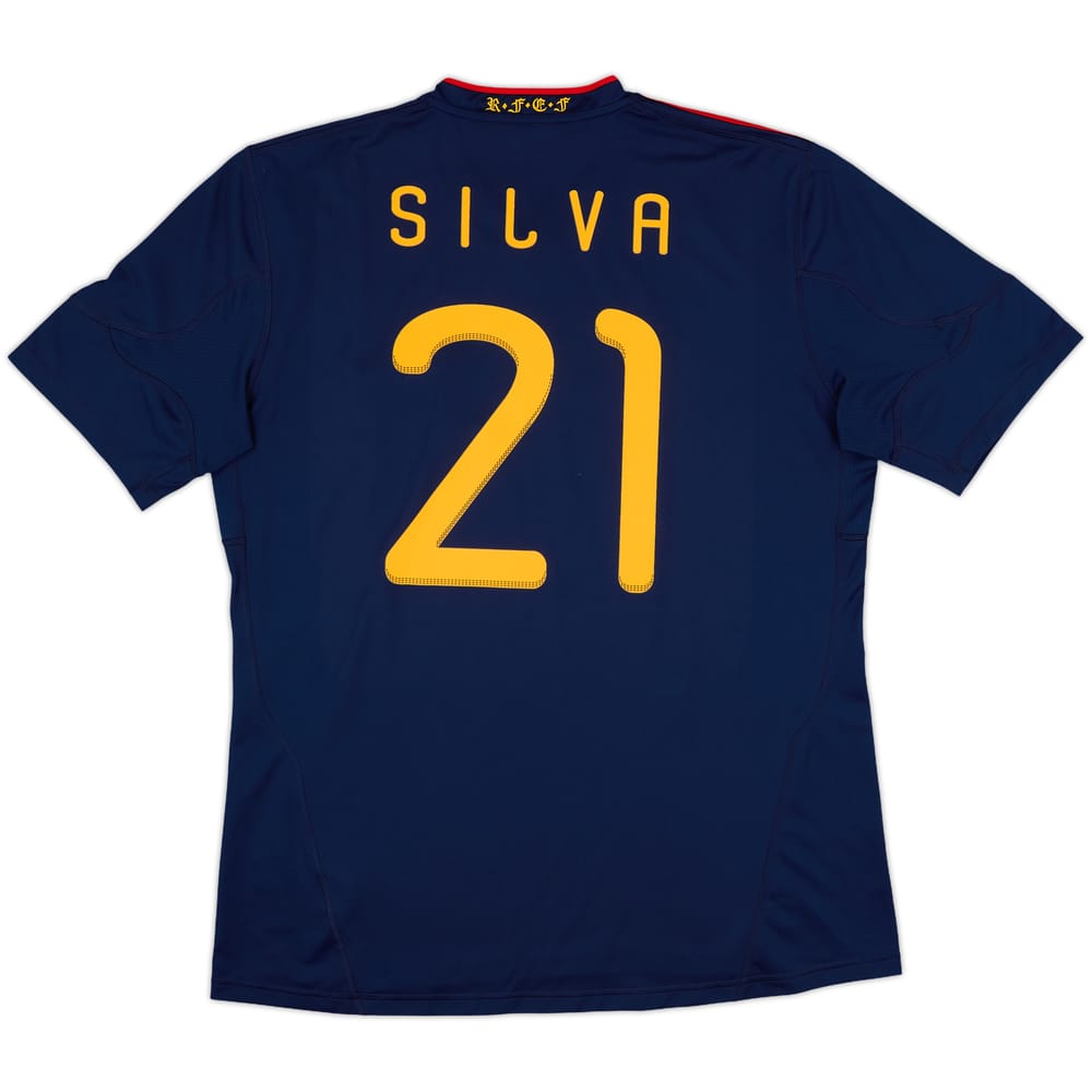 2010-11 Spain Away Shirt Silva #21 - 10/10 - (XL)
