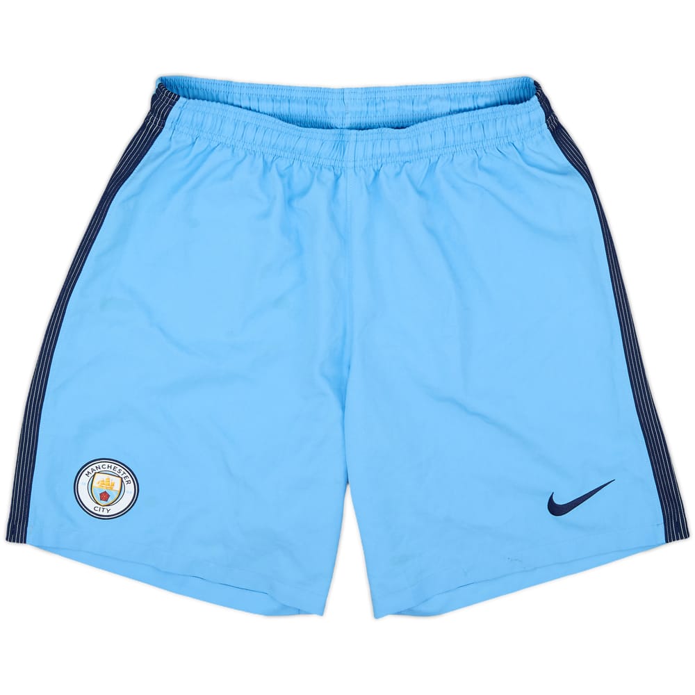 2016-17 Manchester City Home Shorts - 9/10 - (L)