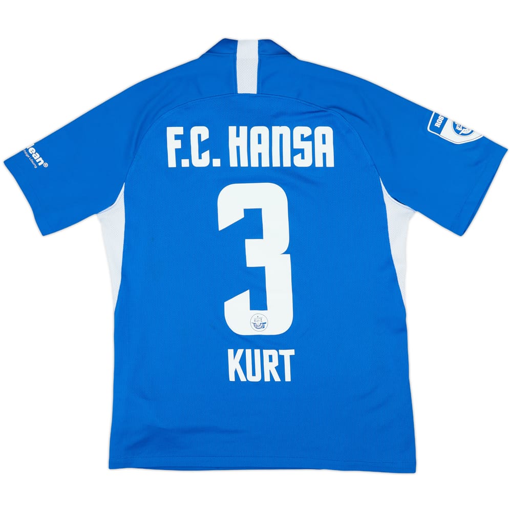2021-22 Hansa Rostock Home Shirt Kurt #3 - 8/10 - (M)
