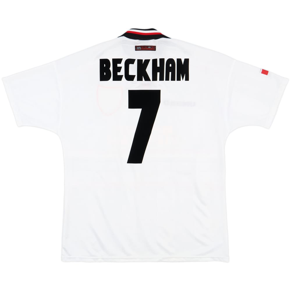 1997-99 Manchester United Away Shirt Beckham #7 - 8/10 - (XL)