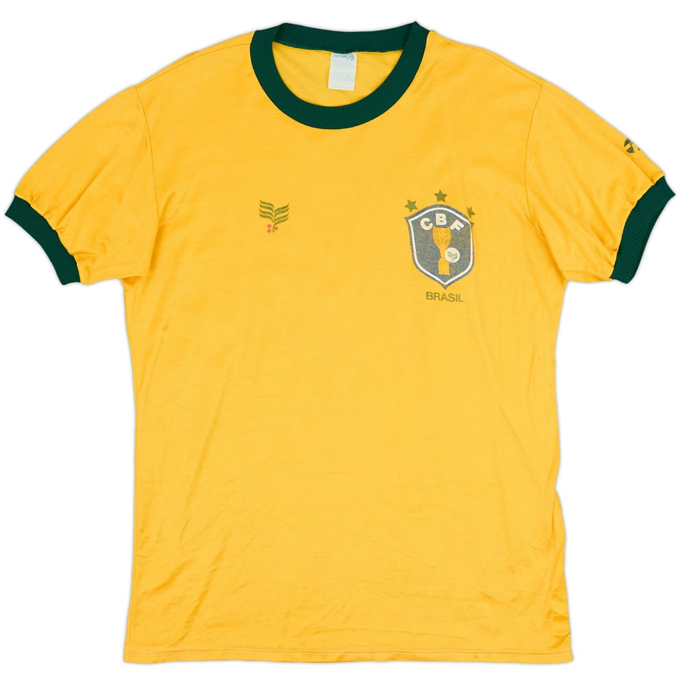 1982-85 Brazil Home Shirt #14 - 7/10 - (M)